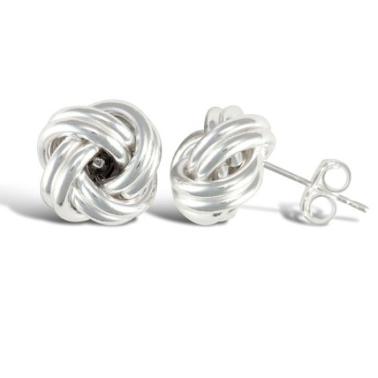 JN Jewellery 925 Silver Wool Knot Stud