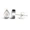 925 Sterling Silver CZ Tear Drop Shape Stud Earrings