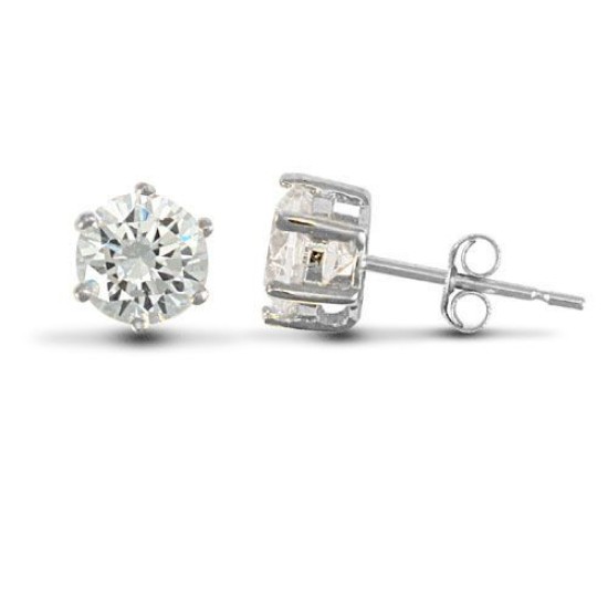 925 Silver 5mm Cubic Zirconia Studs