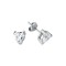 925 Silver 6mmHeart Shape CZ Studs