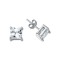 925 Silver 7mm CZ Set Studs Square