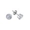925 Silver 7mm CZ Set Rub Over Stud Earrings