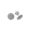 925 Silver CZ Pav? Set Button Stud Earrings