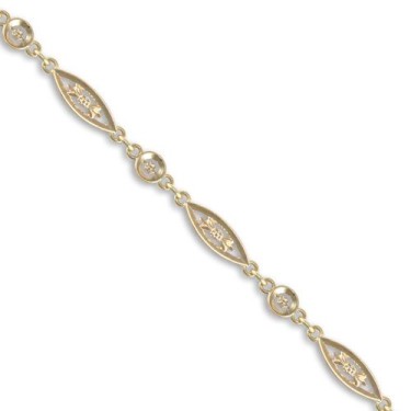 9ct Yellow Gold Cast Solid Fancy Boat Shape Bracelet