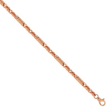 14ct Rose Gold Stars & Bars Necklace