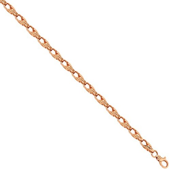 14ct Rose Gold Tulip Chain