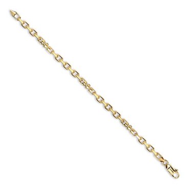18ct Yellow Solid Cable and Bollard Chain Chain