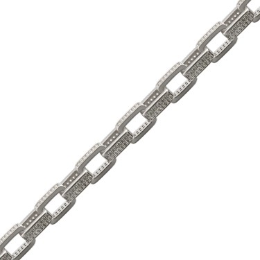 9ct White Gold CZ Set Paper Chain