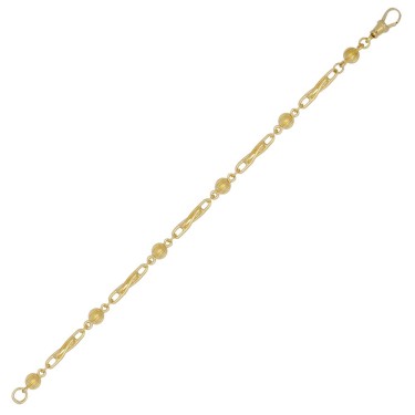 9ct Yellow Ball & Twist Bracelet