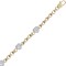9ct Yellow Gold CZ Heart Cluster Belcher Bracelet