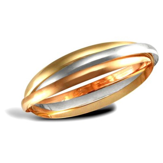 9ct 4mm 3 Colour Rus. Wed. Bangle