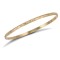 9ct Yellow Gold D-Shaped Diamond Cut Slave Bangle