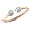 9ct Yellow Gold Cubic Zirconia Hinged Torque Bangle