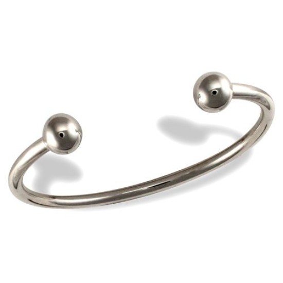 9ct White Gold Torque Bangle