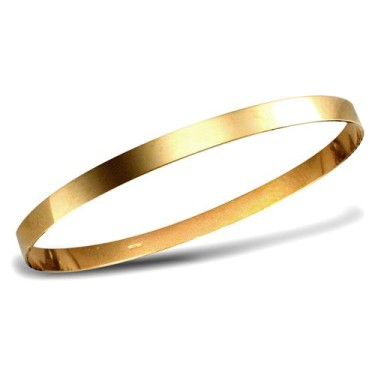 9ct Gold 5mm Flat Slave Bangle Plain