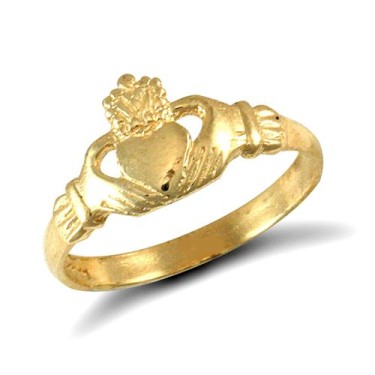 9ct Yellow Gold Baby Claddagh Ring