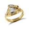 9ct Yellow Gold Cubic Zirconia Children's Saddle Ring