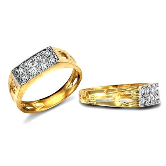 9ct Yellow Gold Cubic Zirconia Childrens Ring
