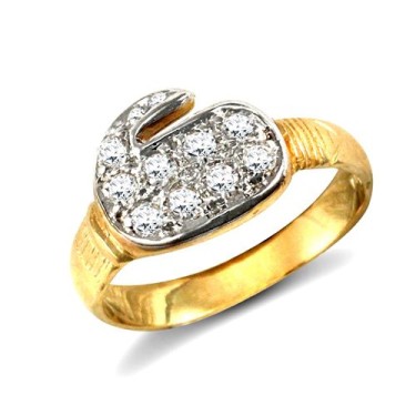 9ct Yellow Gold Cubic Zirconia Children's Ring