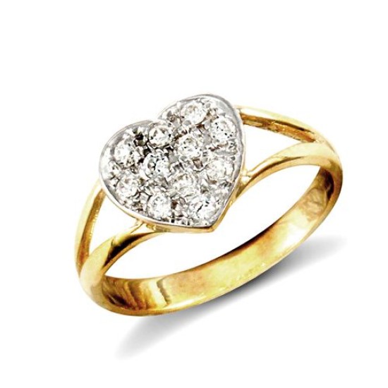 9ct Yellow Gold Cubic Zirconia Childrens Ring