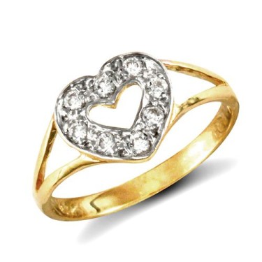 9ct Yellow Gold Cubic Zirconia Children's Ring