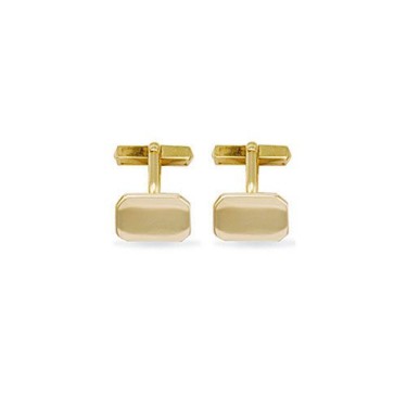 9ct Yellow Gold Oblong Cufflinks