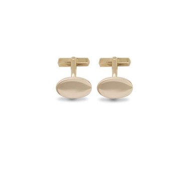 9ct Yellow Gold Oval Cufflinks