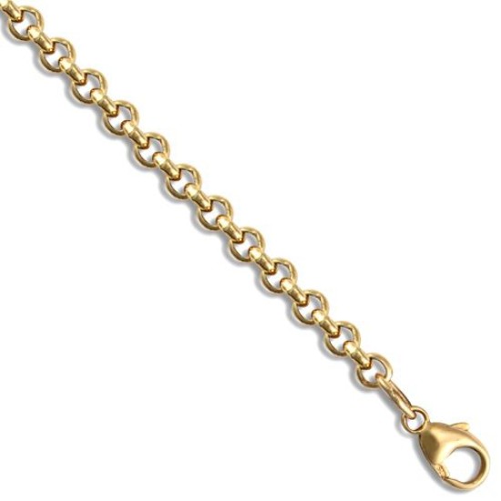9ct Yellow Gold Round Belcher 4.3mm Gauge Chain