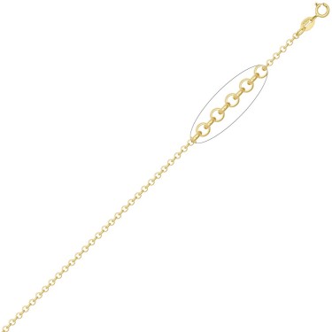 JN Jewellery 9ct Yellow Gold Round Belcher 2.25mm Gauge Pendant Chain
