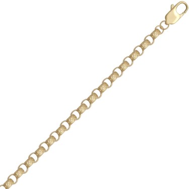 JN Jewellery 9ct Yellow Gold Cast Plain and Engraved Belcher 5.1mm Gauge