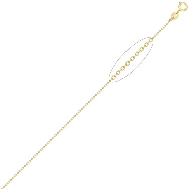JN Jewellery 9ct Yellow Gold Rolo Chain 1.4mm Gauge Pendant Chain