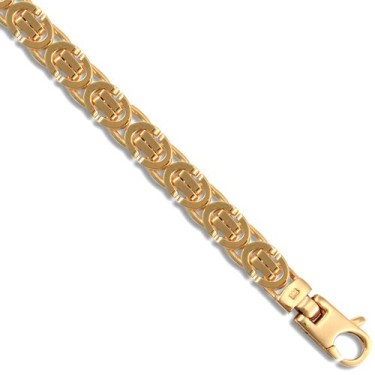 9ct Yellow Gold Flat Byzantine 5.7mm Gauge Chain