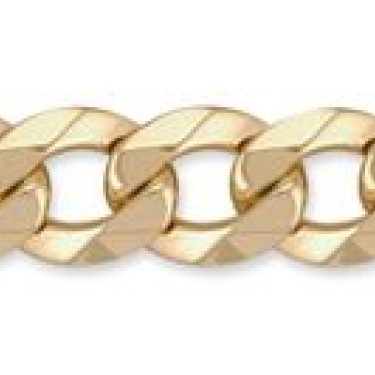 9ct Yellow Gold Traditional Heavy Weight Curb Link 17.5mm Gauge Chain