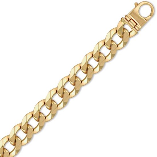9ct Yellow Gold Traditional Heavy Weight Curb Link 20mm Gauge Chain