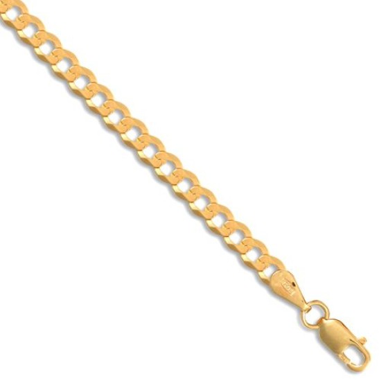 9ct Yellow Gold Flat Curb 3.6mm Gauge Bracelet