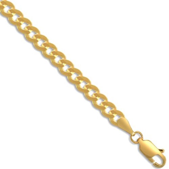 9ct Yellow Gold Flat Curb 4.4mm Gauge Bracelet