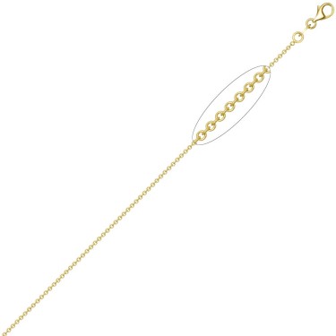 JN Jewellery 18ct Yellow Gold Rolo Chain 1.5mm Gauge Pendant Chain