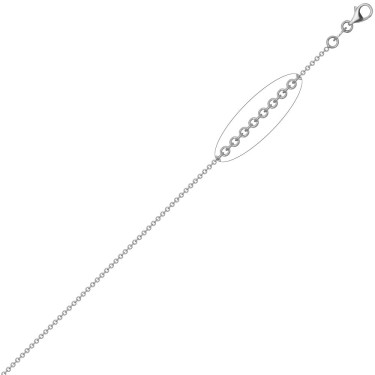 JN Jewellery 18ct White Gold Rolo Chain 1.5mm Gauge Pendant Chain