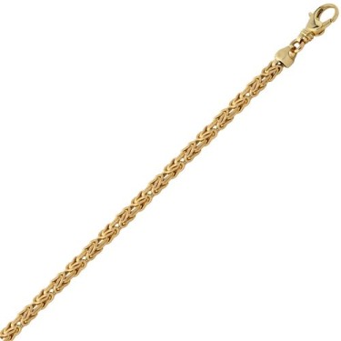 9ct Yellow Gold Square Byzantine 5.7mm Gauge Chain
