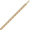 9ct Yellow Gold CZ set and Patterened Belcher 13.5mm Gauge Chain