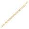 9ct Yellow Gold CZ set and Patterened Belcher 11mm Gauge Chain