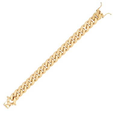 JN Jewellery 9ct Yellow Gold Cuban Chain 14.3mm Gauge Bracelet