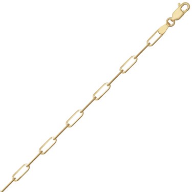 9ct Yellow Gold Paperclip 3.0mm Gauge Bracelet