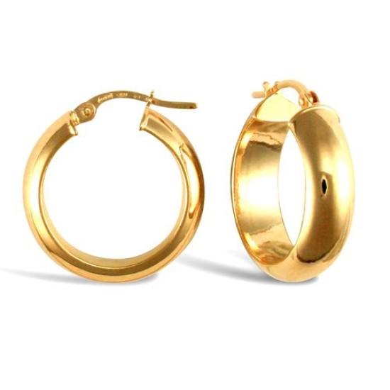 9ct Yellow Gold Wedding Band Earrings