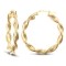 9ct Yellow Gold Barked Twist Earrings
