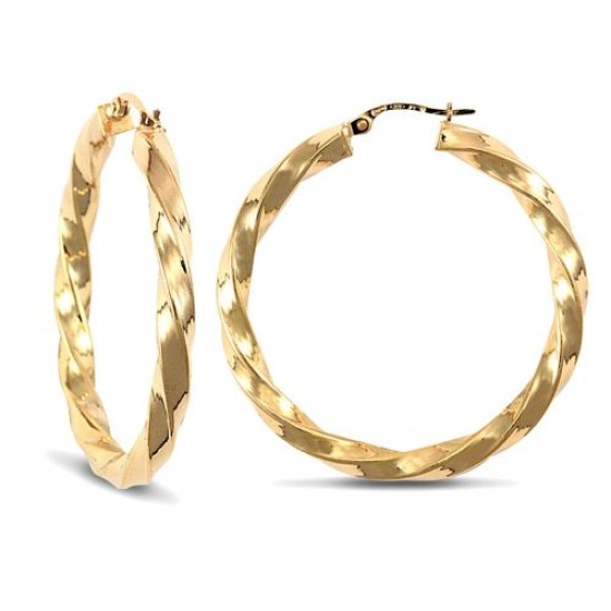 9ct Yellow Gold Twist Earrings