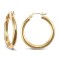 9ct Yellow Gold Hoop Earrings - 3mm Tube
