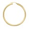 9ct yellow gold 3mm polished round-tube creole hoops.