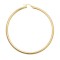 9ct yellow gold 3mm polished round-tube creole hoops.