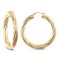9ct Yellow Gold Twist Hoop Earrings